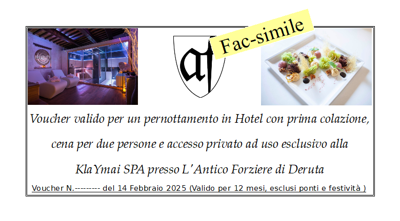 Voucher Evasione Romantica Voucher regalo | Antico Forziere Country House Perugia e Deruta